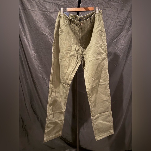 Piombo Men's XXL stretch Cotton Olive Long Pants, 34” inseam - Picture 1 of 4